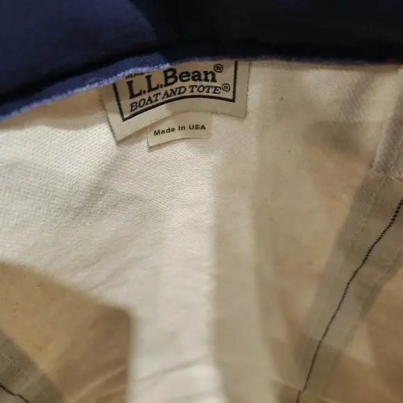 VTG LL Bean Boat & Tote Canvas Bag Zip Close USA Made XL X-Large - Picture 13 of 16